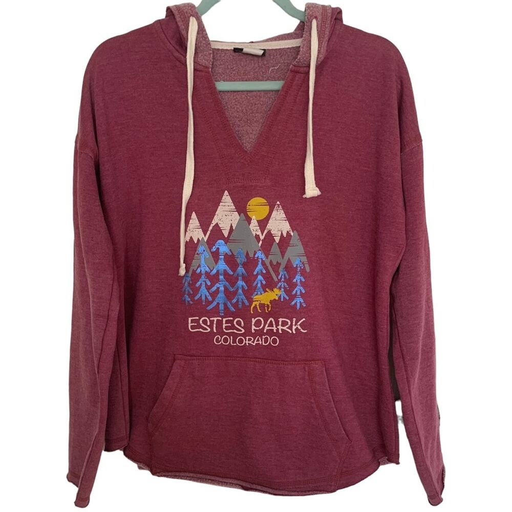 Just 4 Wear Cranberry Estes Park Colorado Destination Graphic Hoodie Large
